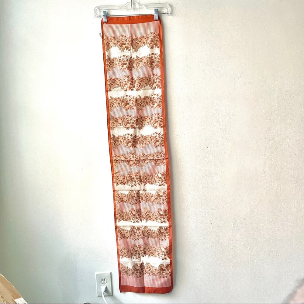 Kayser multicolored (Beige Tan Brown) polyester rectangular neck scarf -11"X53"